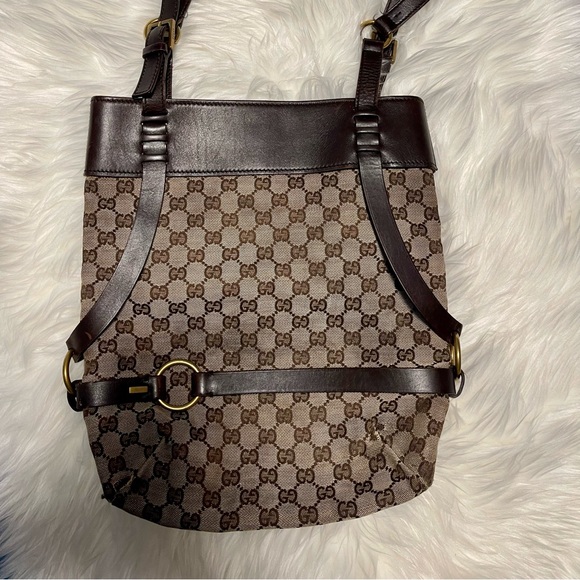 Gucci Handbags - Gucci Brown GG Canvas Shoulder Bag
